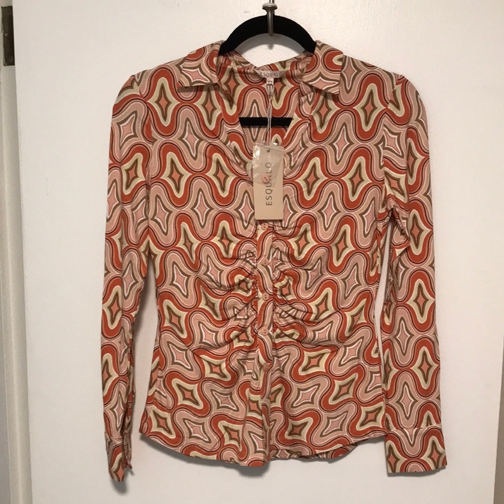 NEW Esqualo‎ Retro Look Top. XS